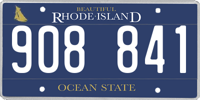 RI license plate 908841