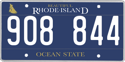 RI license plate 908844