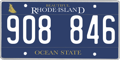 RI license plate 908846