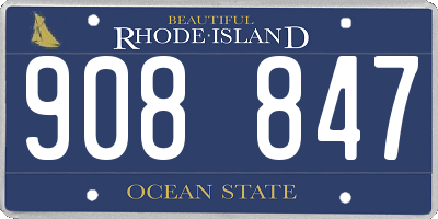 RI license plate 908847