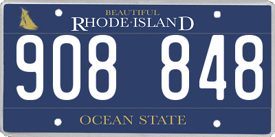 RI license plate 908848