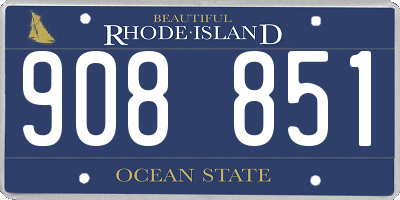 RI license plate 908851
