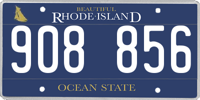 RI license plate 908856