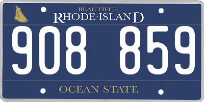 RI license plate 908859