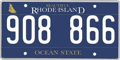 RI license plate 908866