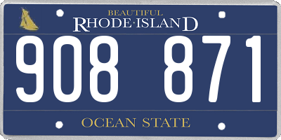 RI license plate 908871