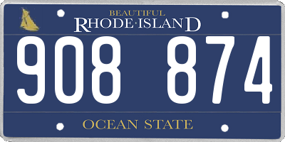 RI license plate 908874