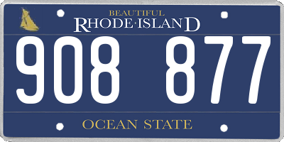 RI license plate 908877