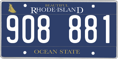 RI license plate 908881