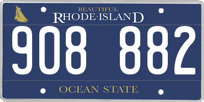 RI license plate 908882