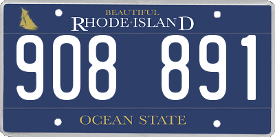 RI license plate 908891