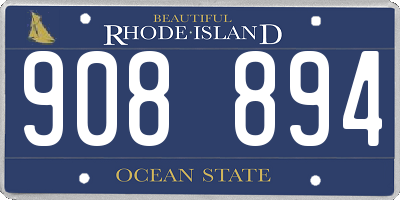 RI license plate 908894