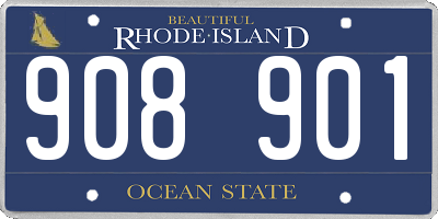 RI license plate 908901