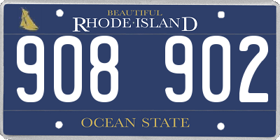 RI license plate 908902