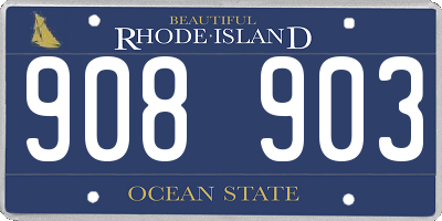 RI license plate 908903
