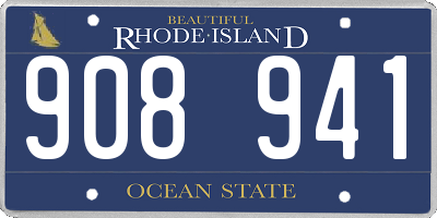 RI license plate 908941