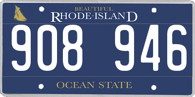RI license plate 908946