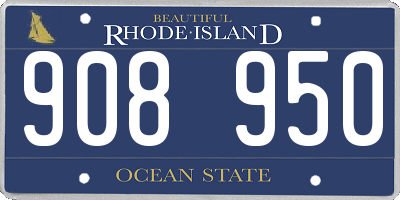 RI license plate 908950