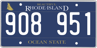 RI license plate 908951