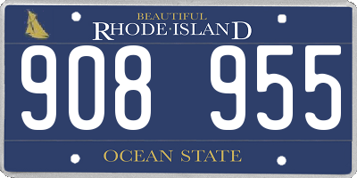 RI license plate 908955