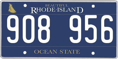 RI license plate 908956