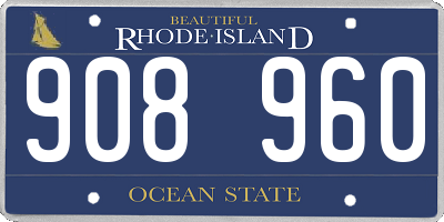 RI license plate 908960