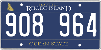 RI license plate 908964