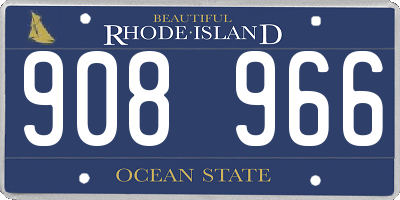 RI license plate 908966