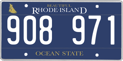 RI license plate 908971