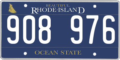 RI license plate 908976