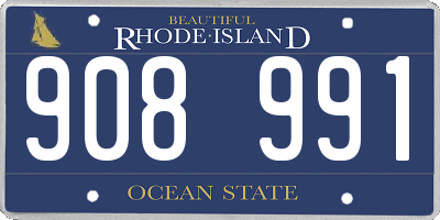RI license plate 908991