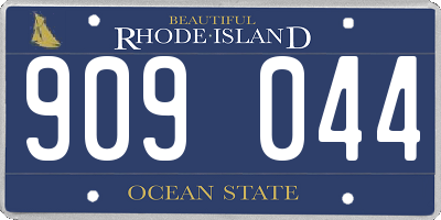 RI license plate 909044