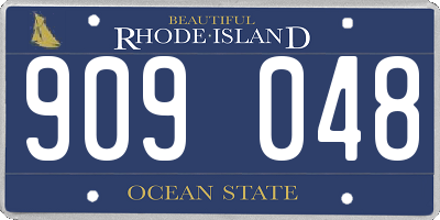 RI license plate 909048