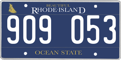 RI license plate 909053