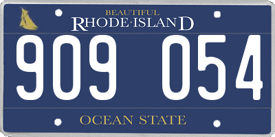 RI license plate 909054