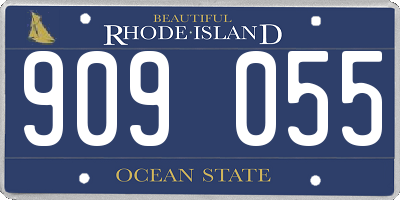 RI license plate 909055