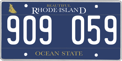 RI license plate 909059