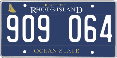 RI license plate 909064