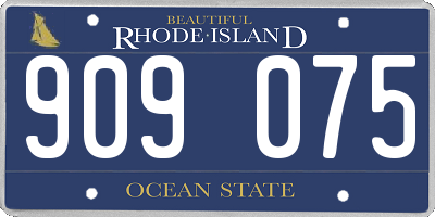 RI license plate 909075