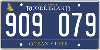RI license plate 909079