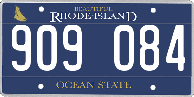 RI license plate 909084