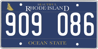 RI license plate 909086
