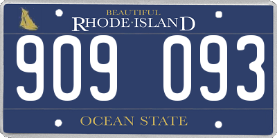 RI license plate 909093