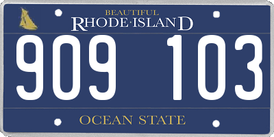 RI license plate 909103