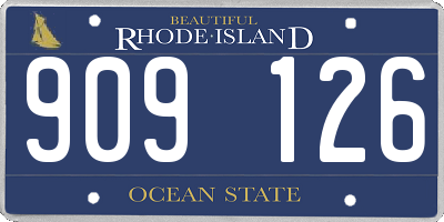 RI license plate 909126