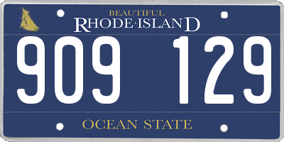 RI license plate 909129