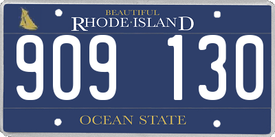 RI license plate 909130