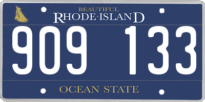 RI license plate 909133