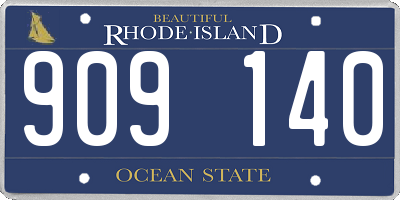 RI license plate 909140