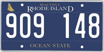 RI license plate 909148